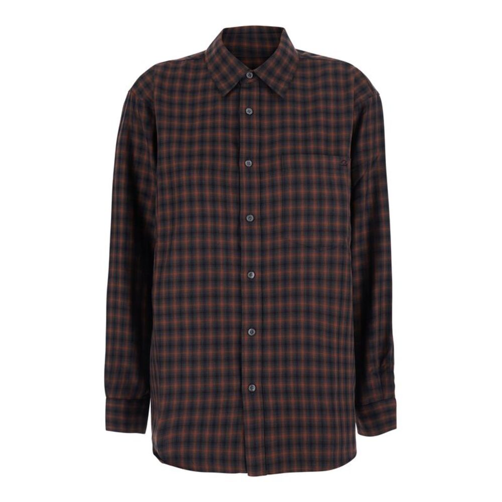 Dunst Women Unisex Brown Check Flannel Shirt With Polyester And Rayon Fabric